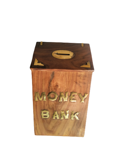 Wooden Money Bank House Design Biggest 10x6 Inch Nepal