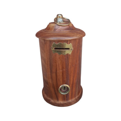 Wooden Money Bank Sisau Tower With Hanger 7x4 Inch