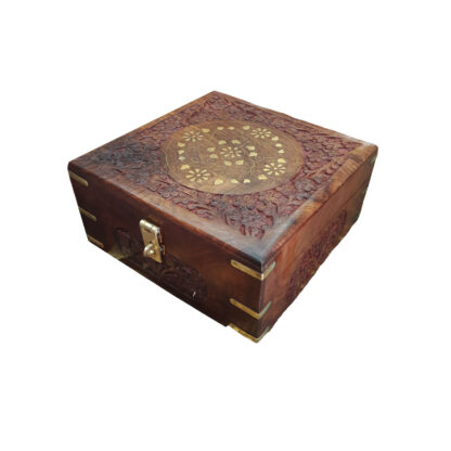 Wooden Square Jewellery Box 8x8 Inch