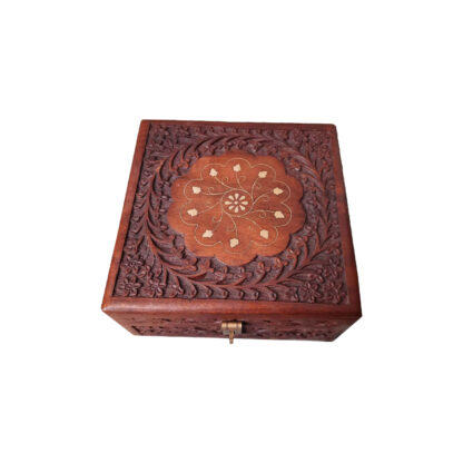 Wooden Square Jewellery Box 8x8 Inch Display