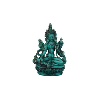 Resin Green Tara Statue 5 Inch