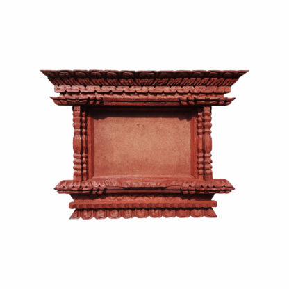 Wooden Nepali Photo Frame 11x9 Inch Brown (Photo Size 7x5 Inch)