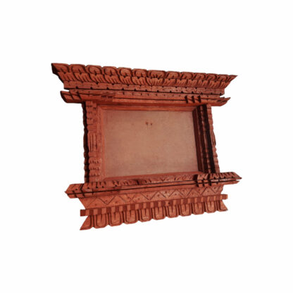 Wooden Nepali Photo Frame 11x9 Inch Brown (Photo Size 7x5 Inch) By Peacock Handicraft