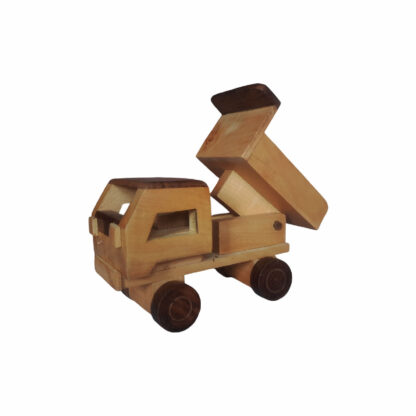 Wooden Toy Dumper Truck Showpiece Nepal 7x3 Inch