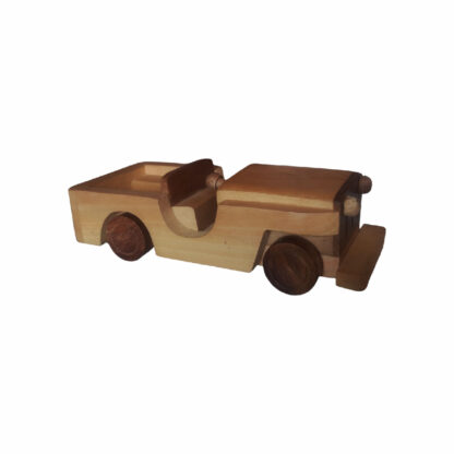 Wooden Toy Jeep Car 9x4 Inch Decor