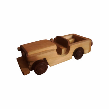 Wooden Toy Jeep Car 9x4 Inches