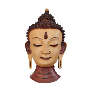 Antique Resin Buddha Mask 10 Inch